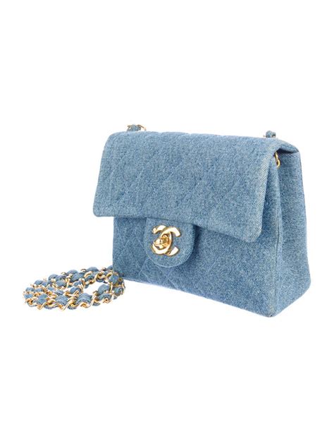 chanel mini denim flap bag